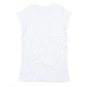 Mantis Womens/Ladies Roll Sleeve Tee / White